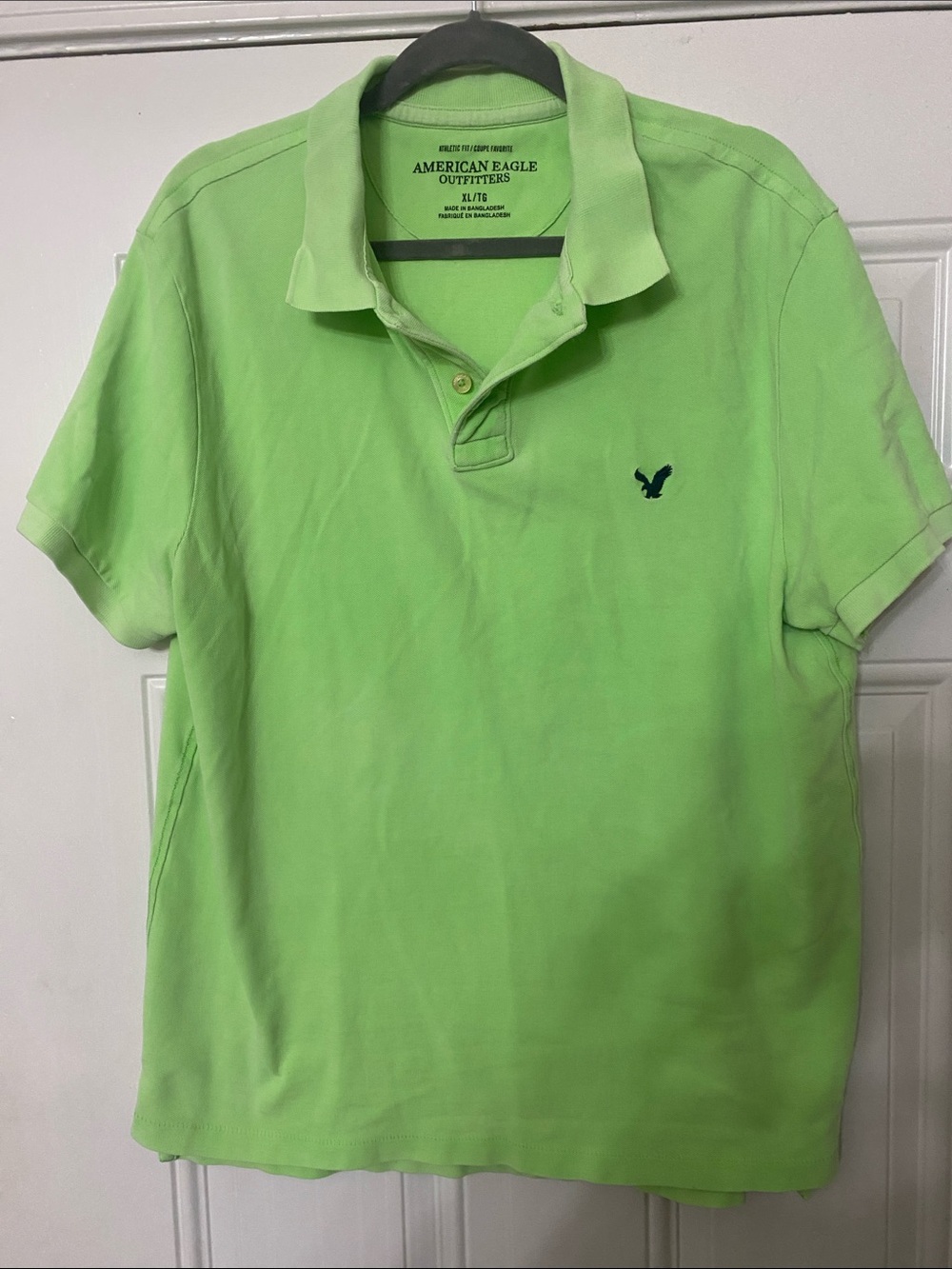 American Eagle Outfitters Men’s Bright Lime Green Polo